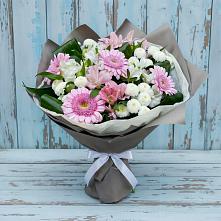 Букет цветов из:  Герберы, Альстромерии и Хризантемы #REPLACE_PRED# Приютово