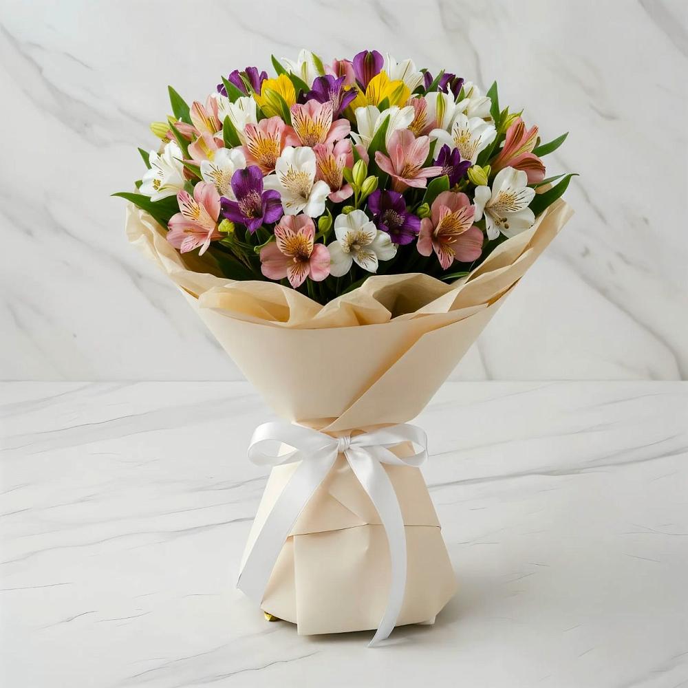 Букет цветов из: Альстромерии в Приютово