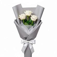 Букет 3 белые розы #REPLACE_PRED# Приютово