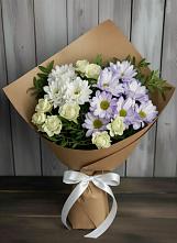 Букет цветов из:  Хризантемы и Розы в Приютово