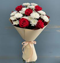 Букет цветов из:  Розы и Хризантемы в Приютово
