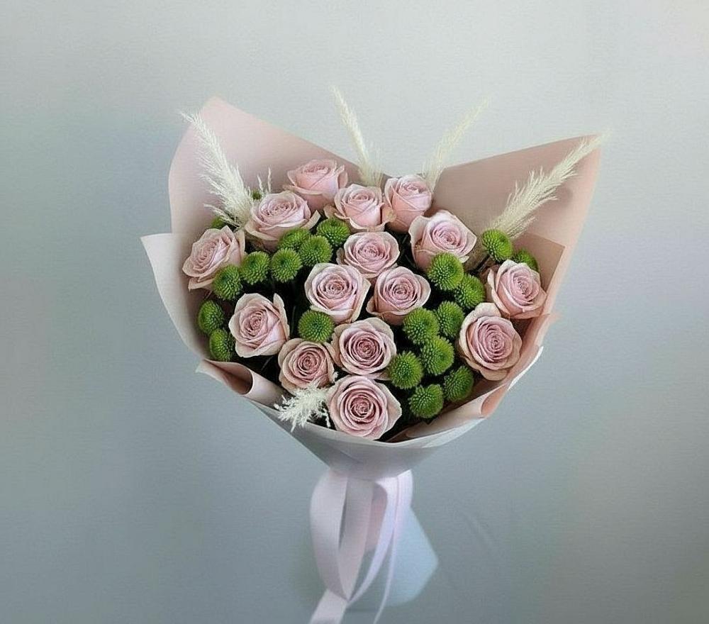 Букет цветов из: Розы и Хризантемы в Приютово