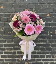 Букет цветов из:  Герберы и Хризантемы в Приютово