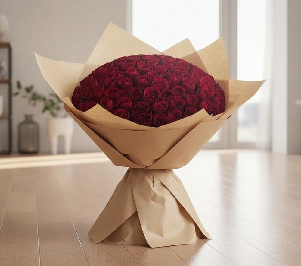 Букет 101 Красная роза в Приютово