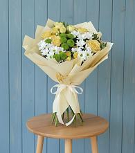 Букет цветов из:  Хризантемы и Розы в Приютово