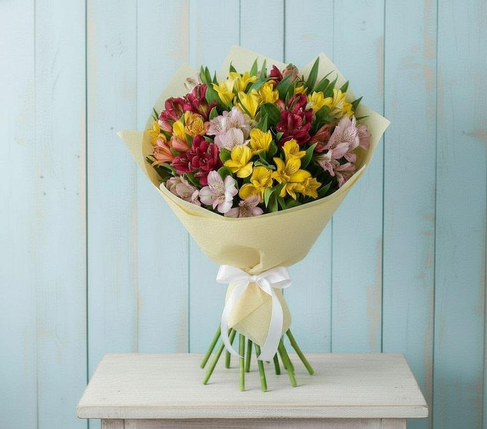Букет цветов из: Альстромерии в Приютово
